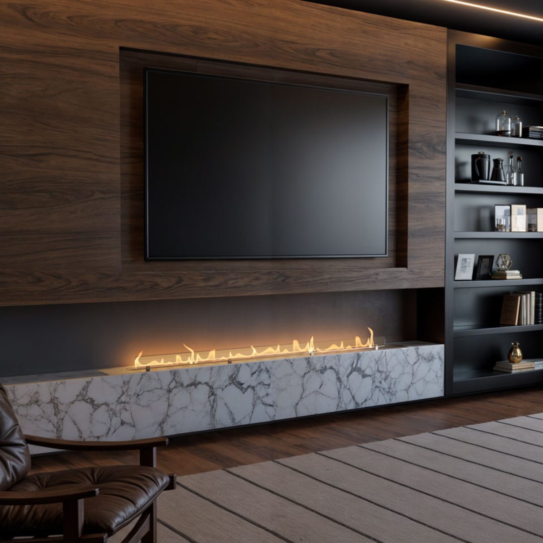 Projet cheminée bois sur mesure
